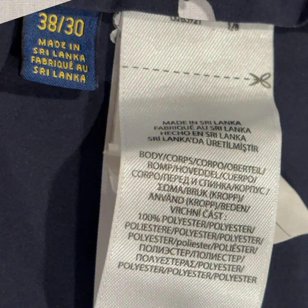 Polo Ralph Lauren Pants Mens 38x30 Classic Fit Stretch Chino Navy Dress Casual
